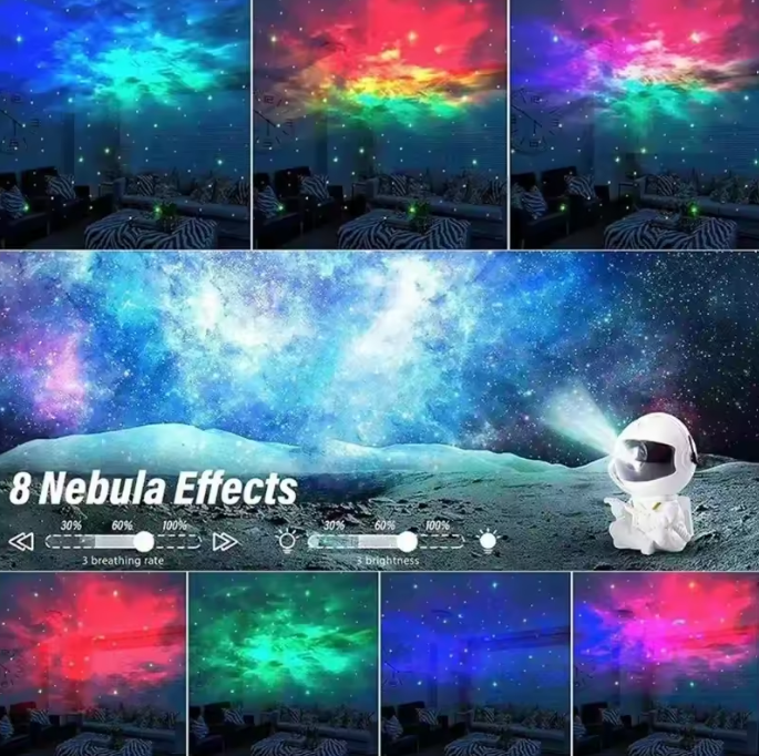 EISSLOLY astronaut projector LED night light starry sky projector lighting decoration bedroom room decoration children's gifts